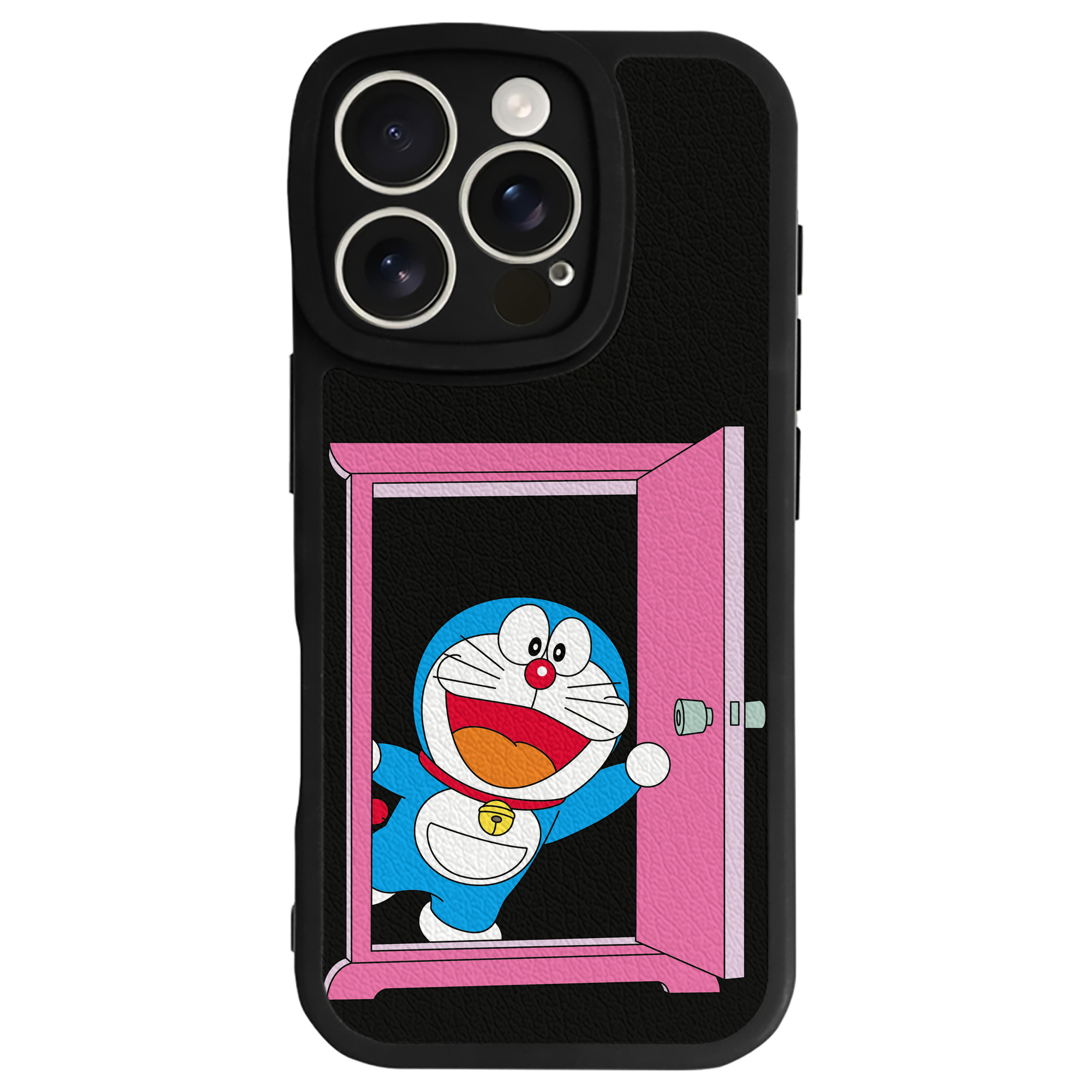 （画像用） ドラえもん Doraemon 【iPhone 16シリーズ対応】シリコンスマホケース（レザー調） 材質：シリコン